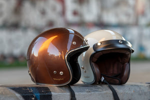 Garibaldi G02X Open Face Vintage Helmet - Gloss Copper - Salt Flats Clothing