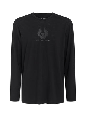 Belstaff Long Sleeve Men's Merino Base Layer - Black - Salt Flats Clothing