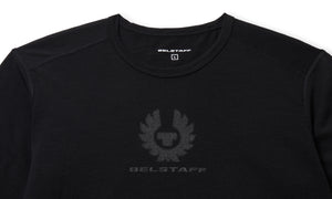 Belstaff Long Sleeve Men's Merino Base Layer - Black - Salt Flats Clothing