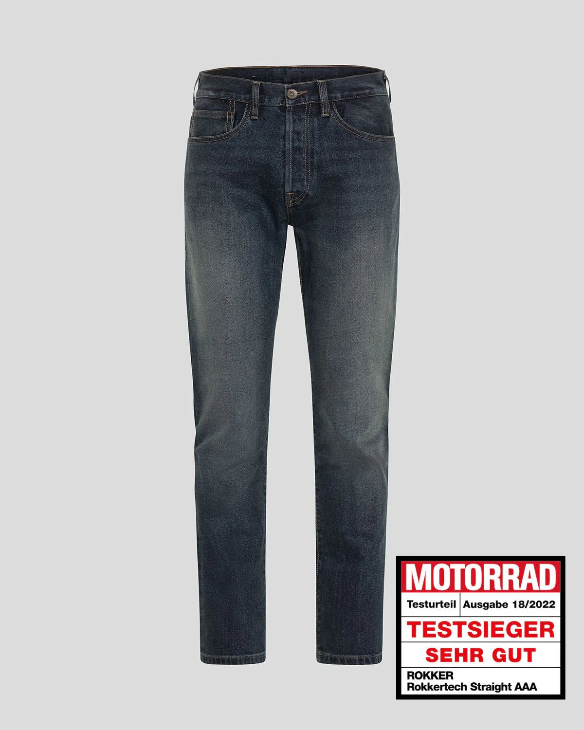 Rokker Rokkertech Legend Straight Men's Motorcycle Jeans - Dark Blue - Salt Flats Clothing