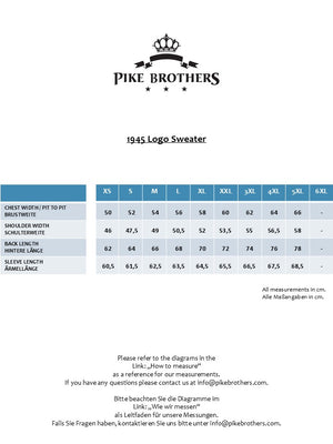 Pike Brothers 1945 Logo Sweater - Navy - Salt Flats Clothing