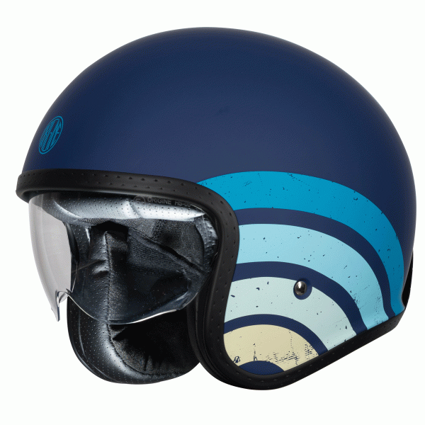 Origine Spirit 22.06 Open Face Helmet - Heritage Matt Blue - Salt Flats Clothing