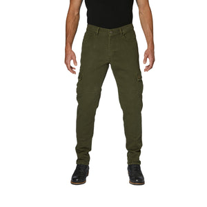 Rokker Cargo Slim Men's Motorcycle Trousers - Light Olive - Salt Flats Clothing