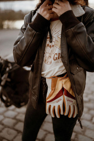 Wildust Sisters 70's Stripes White Gloves - Salt Flats Clothing