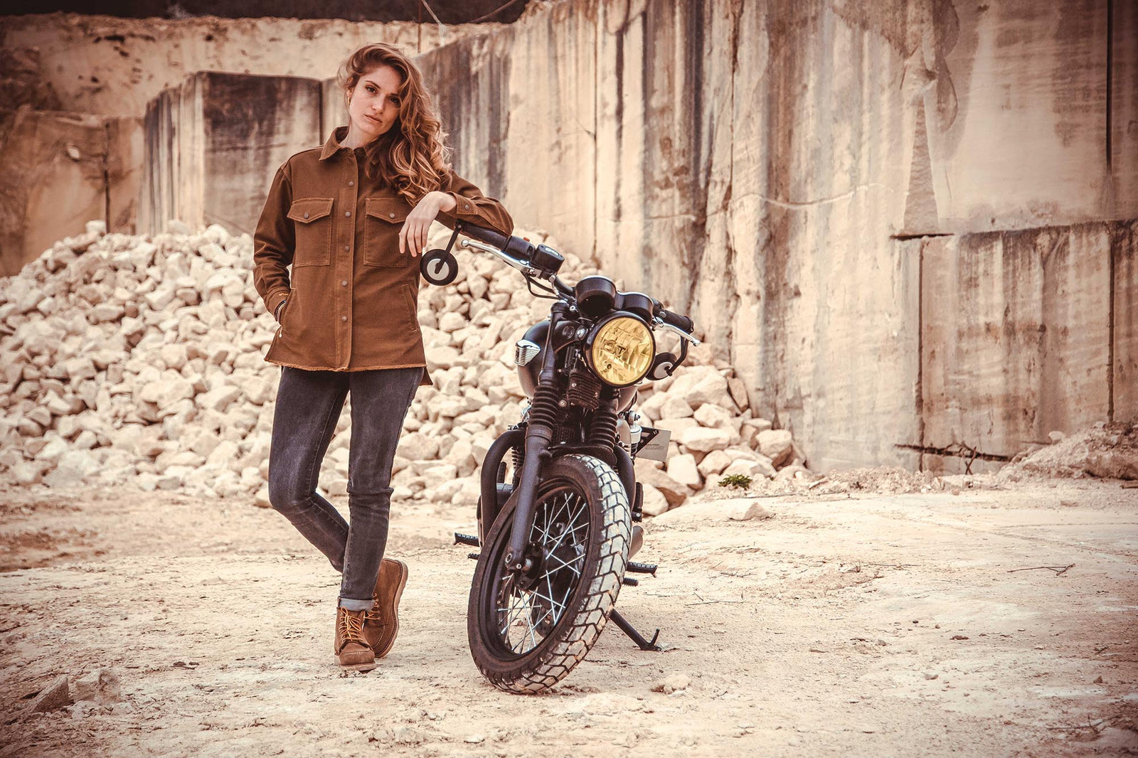 Wildust Sisters Armalith Moto Riding Shirt - Khaki - Salt Flats Clothing