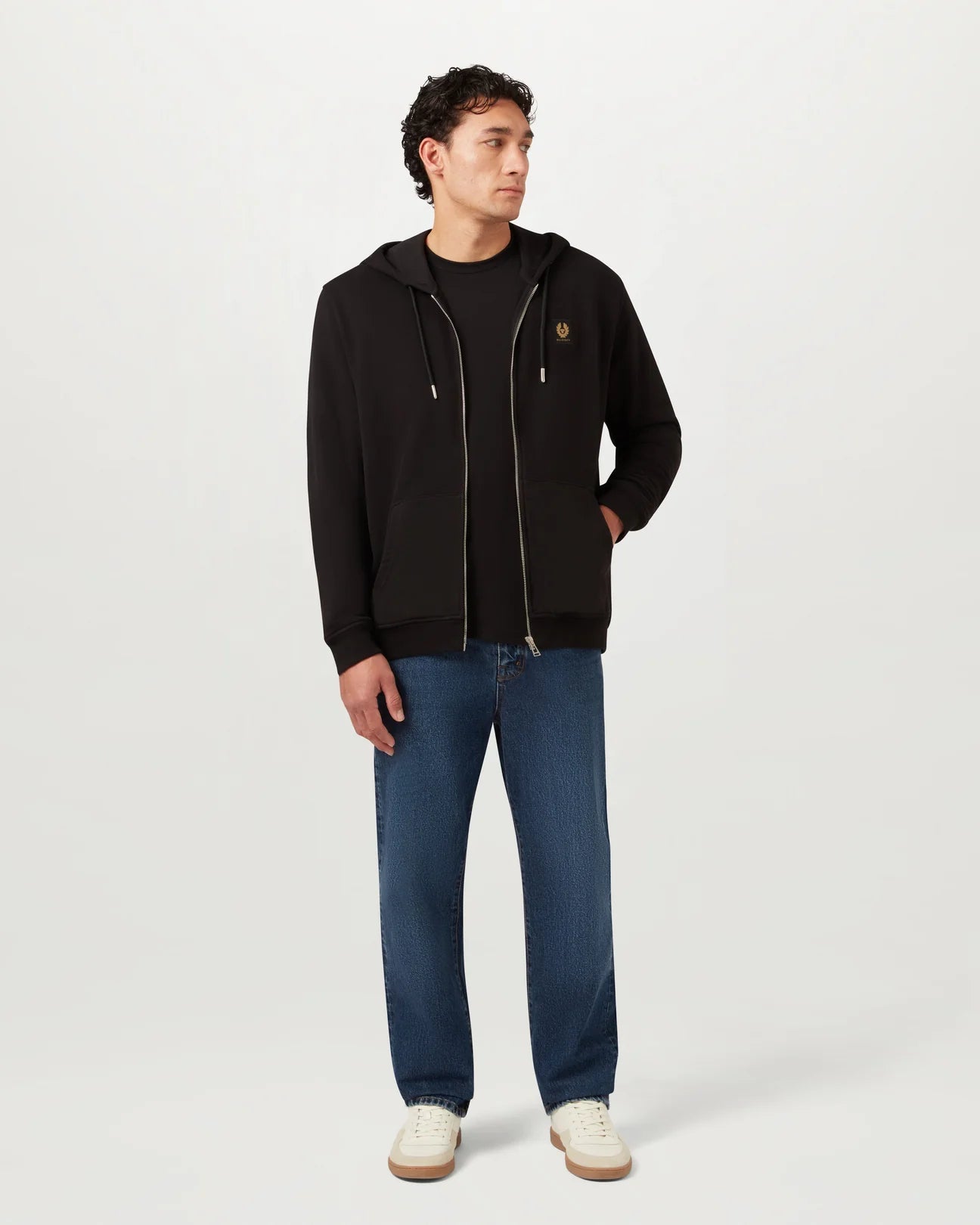 Belstaff Full Zip Men's Hoodie - Black - Salt Flats Clothing