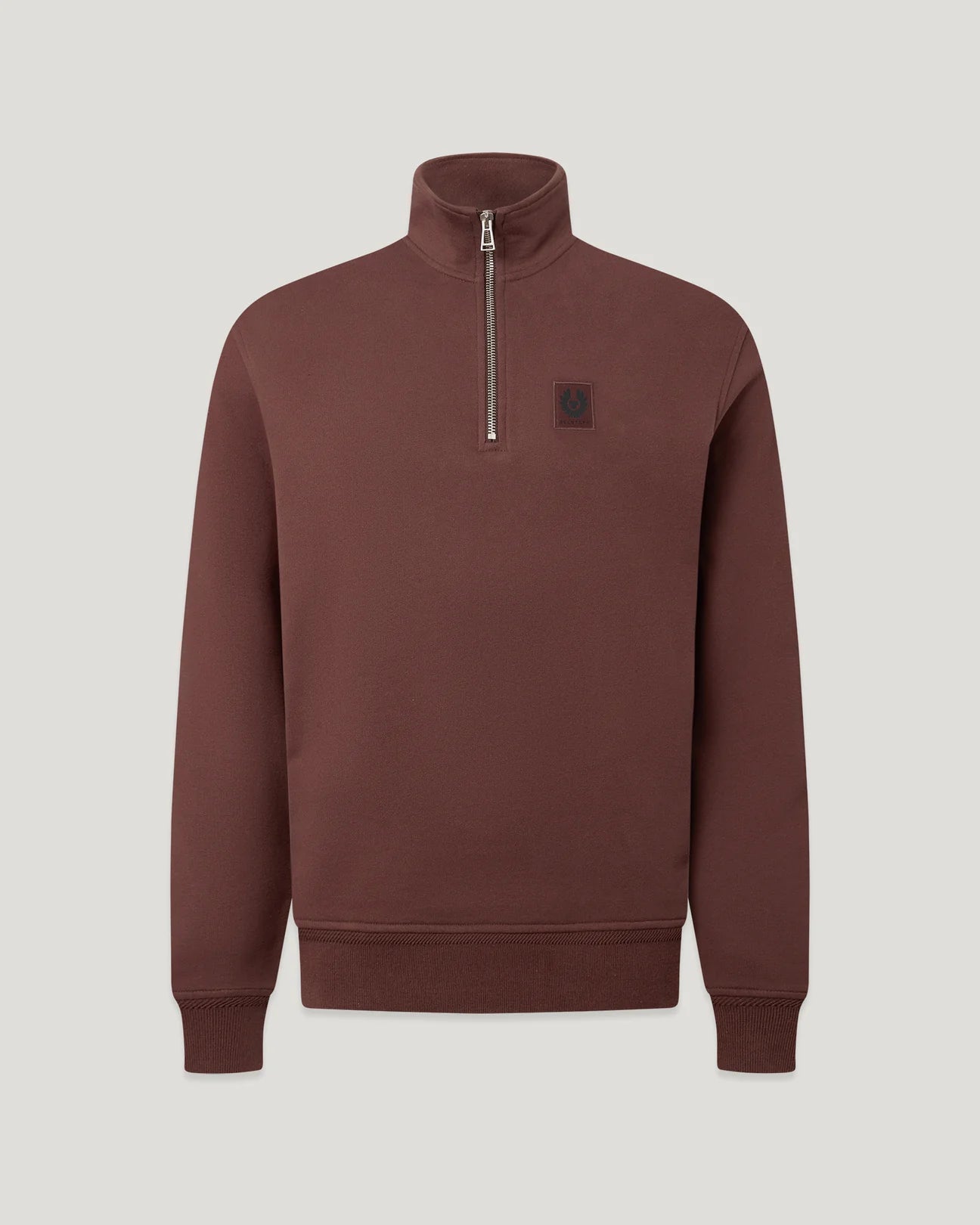 Belstaff Men's Quarter Zip Sweatshirt - Oxblood - Salt Flats Clothing