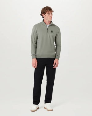 Belstaff Quarter Zip - Sage Green - Salt Flats Clothing