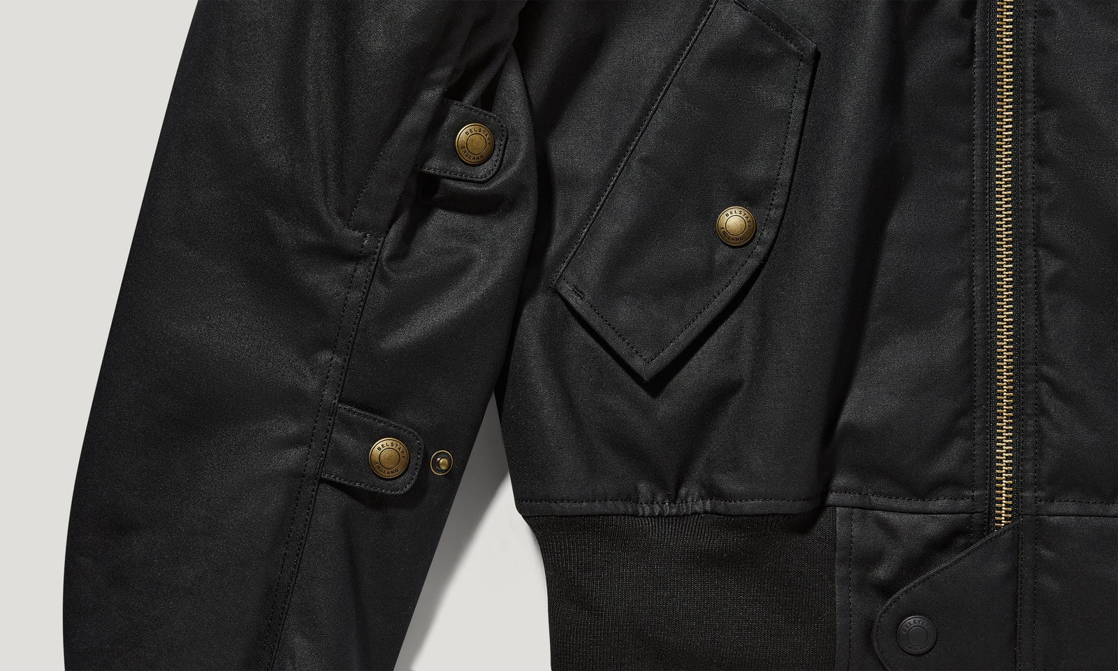 Belstaff Brecon Bomber Men's Ultracore 8oz Jacket - Black - Salt Flats Clothing