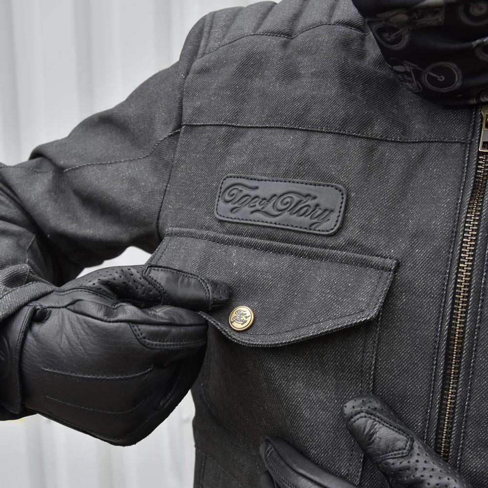 Age of Glory Worker Waxed Cotton Jacket - Raw Denim - Salt Flats Clothing