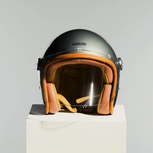 Hedon Epicurist 2.0 ECE 06 Open Face Motorcycle Helmet - Glass Ash - Salt Flats Clothing