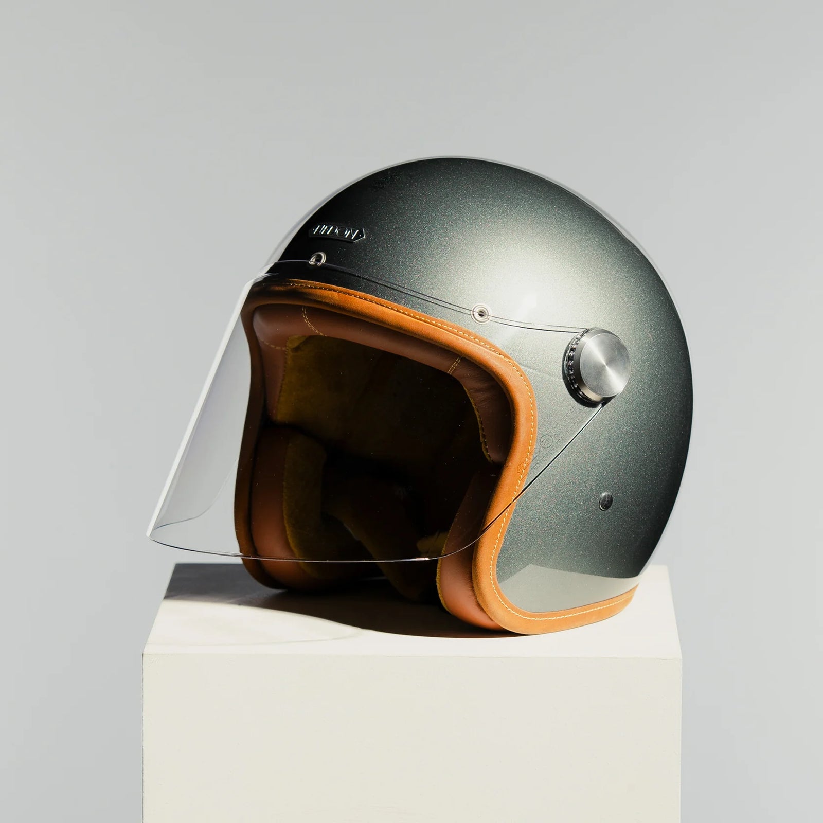 Hedon Epicurist 2.0 ECE 06 Open Face Motorcycle Helmet - Glass Ash - Salt Flats Clothing