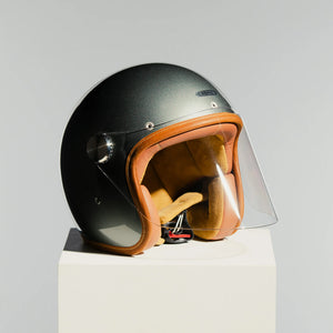 Hedon Epicurist 2.0 ECE 06 Open Face Motorcycle Helmet - Glass Ash - Salt Flats Clothing