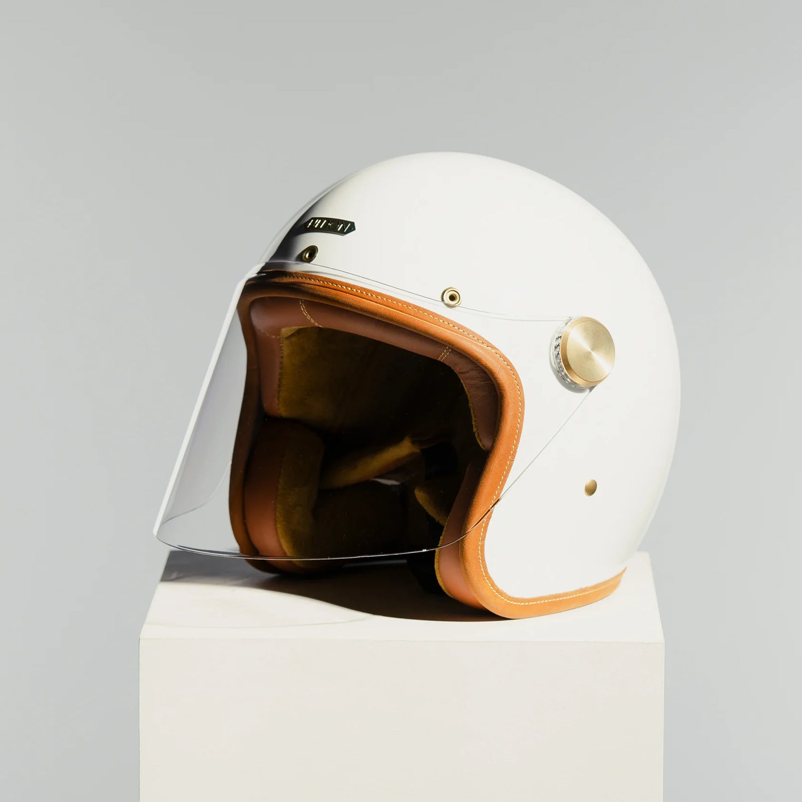 Hedon Epicurist 2.0 ECE 06 Open Face Motorcycle Helmet - Knight White - Salt Flats Clothing