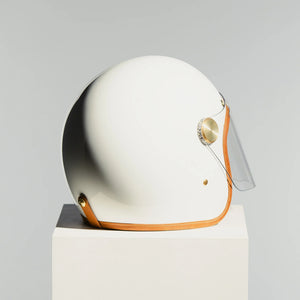 Hedon Epicurist 2.0 ECE 06 Open Face Motorcycle Helmet - Knight White - Salt Flats Clothing