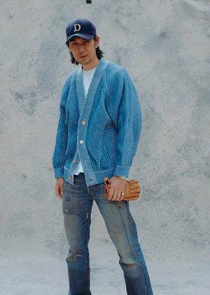Hedon Knit Cardigan - Blue - Salt Flats Clothing