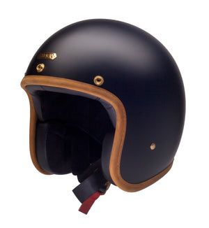Hedon Hedonist ECE 06 Open Face Motorcycle Helmet - Stable Black - Salt Flats Clothing