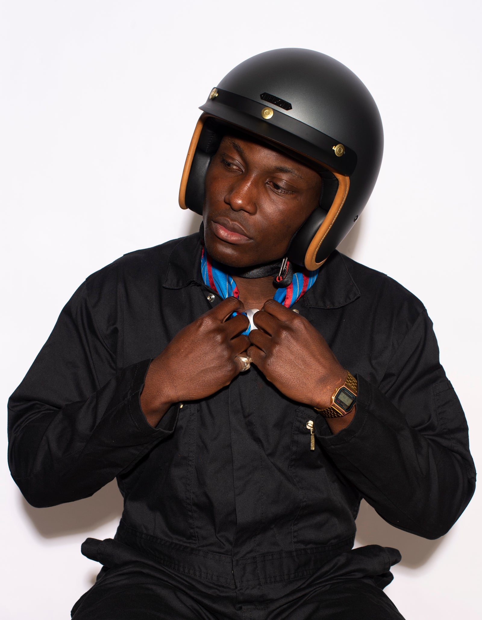 Hedon Hedonist ECE 06 Open Face Motorcycle Helmet - Ash - Salt Flats Clothing