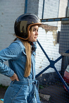 Hedon Hedonist ECE 06 Open Face Motorcycle Helmet - Macadamia - Salt Flats Clothing