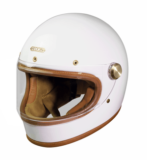 Hedon Heroine Racer 2.0 ECE 22.06 Full Face Motorcycle Helmet - Knight White - Salt Flats Clothing