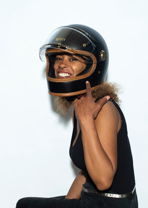 Hedon Heroine Racer 2.0 ECE 22.06 Full Face Motorcycle Helmet - Stable Black - Salt Flats Clothing