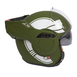 ByCity 180 Tech Full Face Flip Helmet - Green R22.06 - Salt Flats Clothing