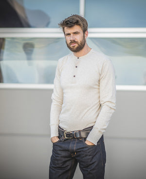 Pike Brothers 1927 Henley Shirt - Ecru - Salt Flats Clothing