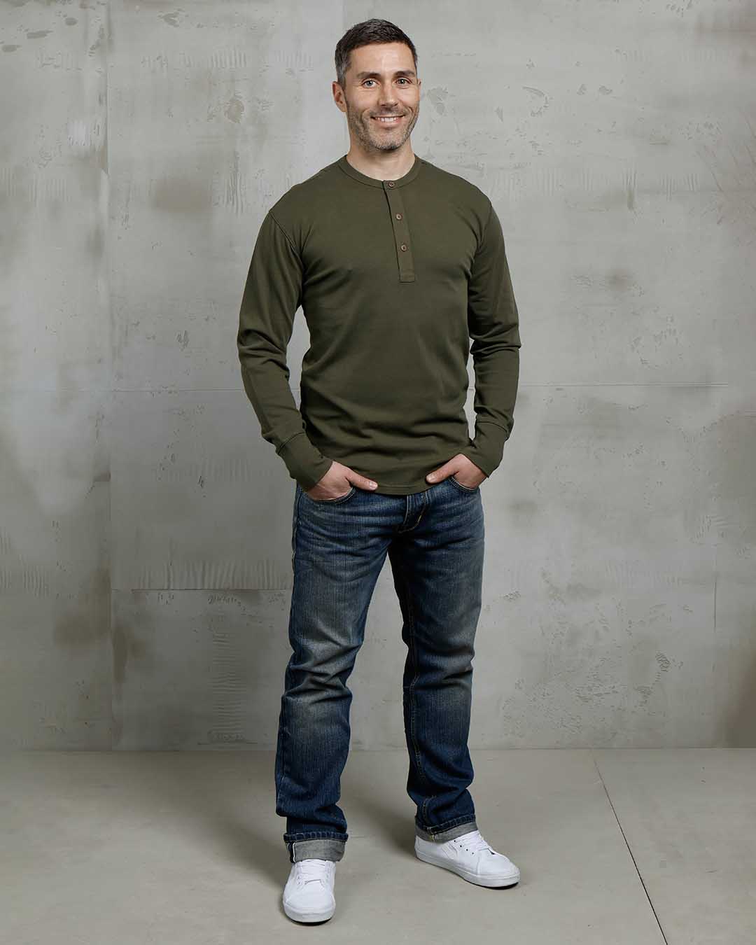 Pike Brothers 1927 Henley Shirt - Mojave Green - Salt Flats Clothing