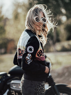 Eudoxie Technical Nascar Racing Pro Ladies Textile Motorcycle Jacket - Salt Flats Clothing