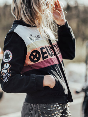 Eudoxie Technical Nascar Racing Pro Ladies Textile Motorcycle Jacket - Salt Flats Clothing