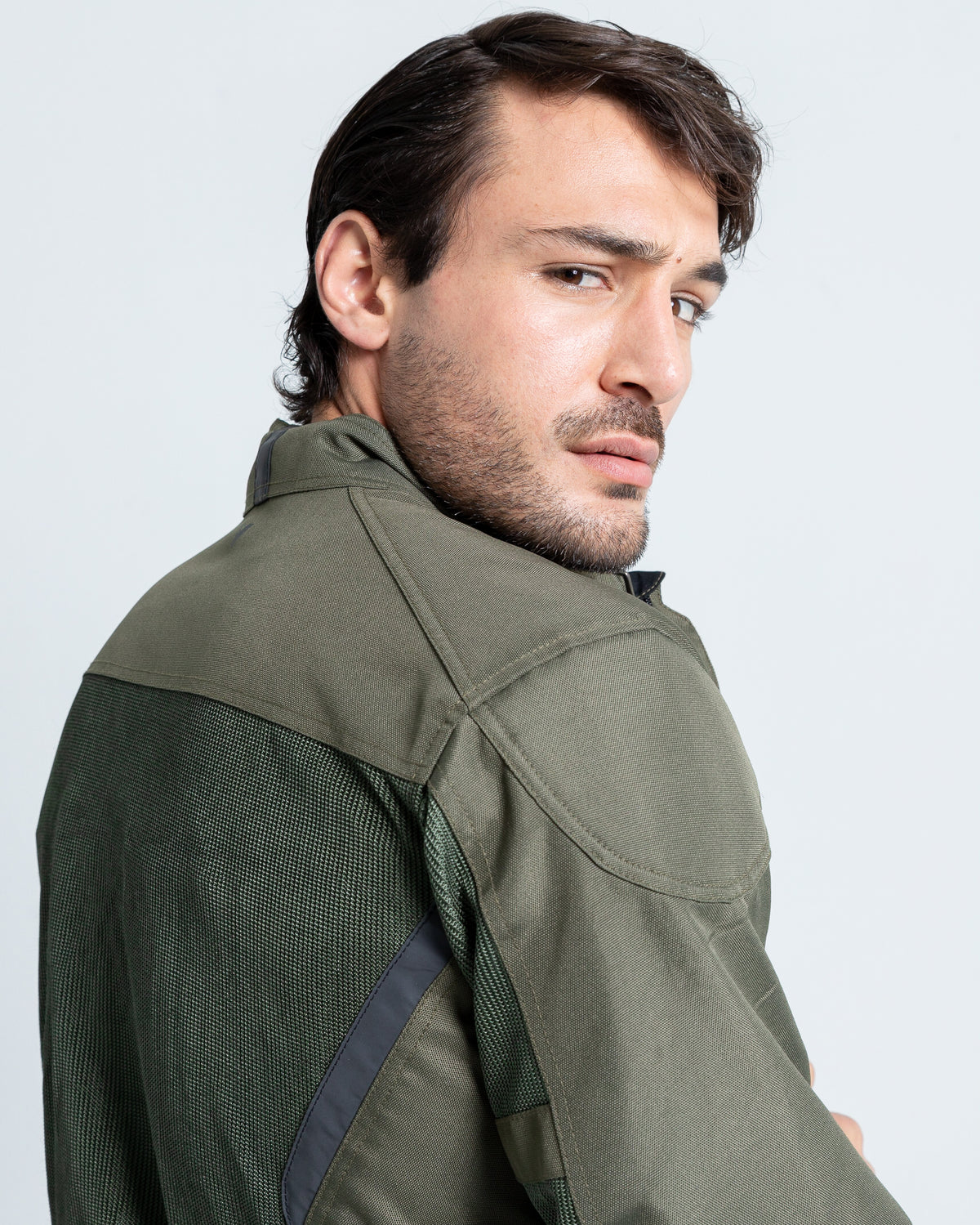 ByCity Summer Route Men's Motorcycle Jacket - Green - Salt Flats Clothing