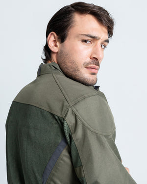 ByCity Summer Route Men's Motorcycle Jacket - Green - Salt Flats Clothing