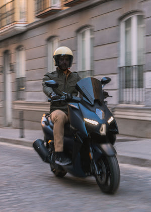 ByCity Zambia Men's Motorcycle Jacket - Green - Salt Flats Clothing