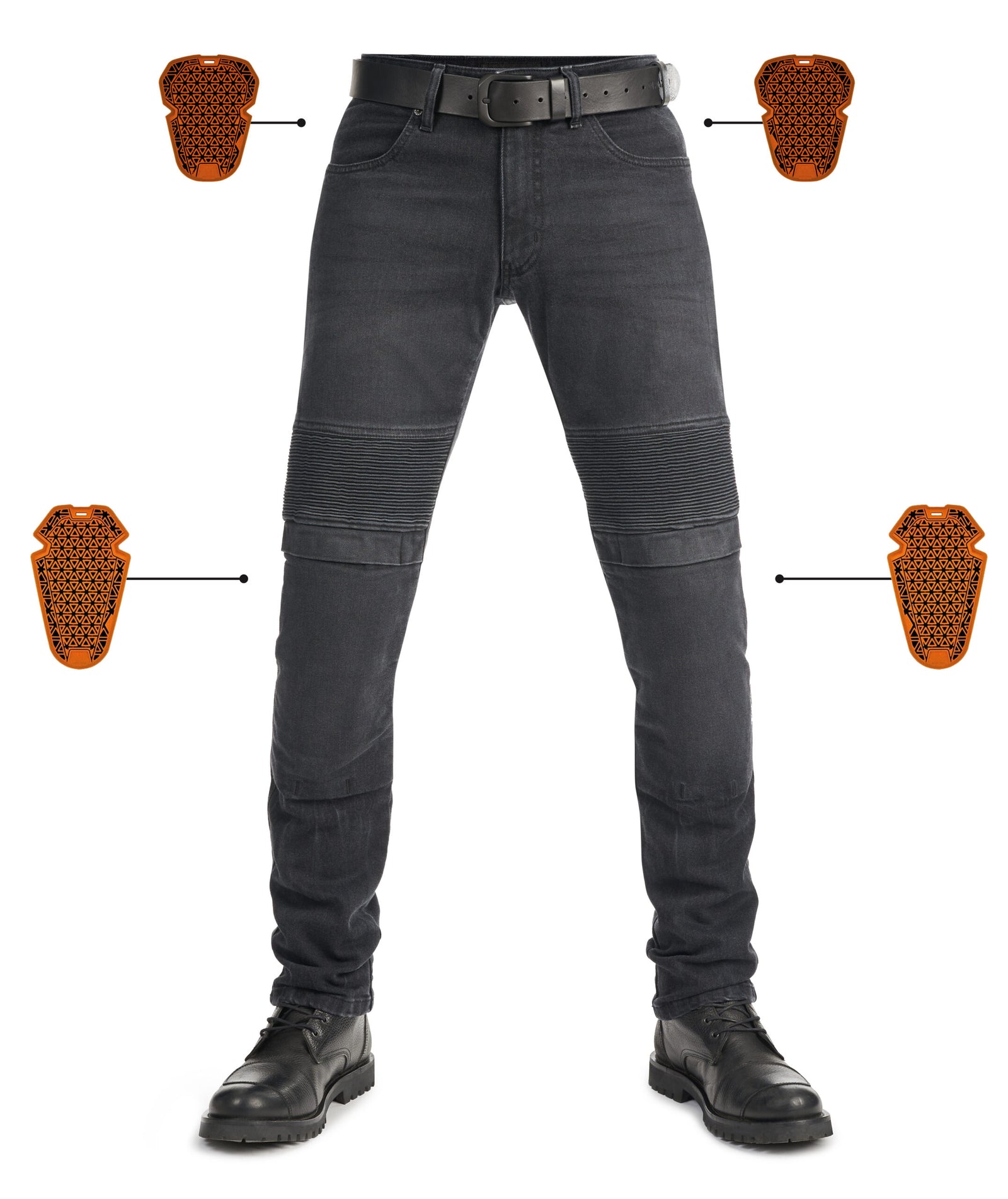 Pando Moto Karl Devil AAA Men's Slim Jean - Black - Salt Flats Clothing