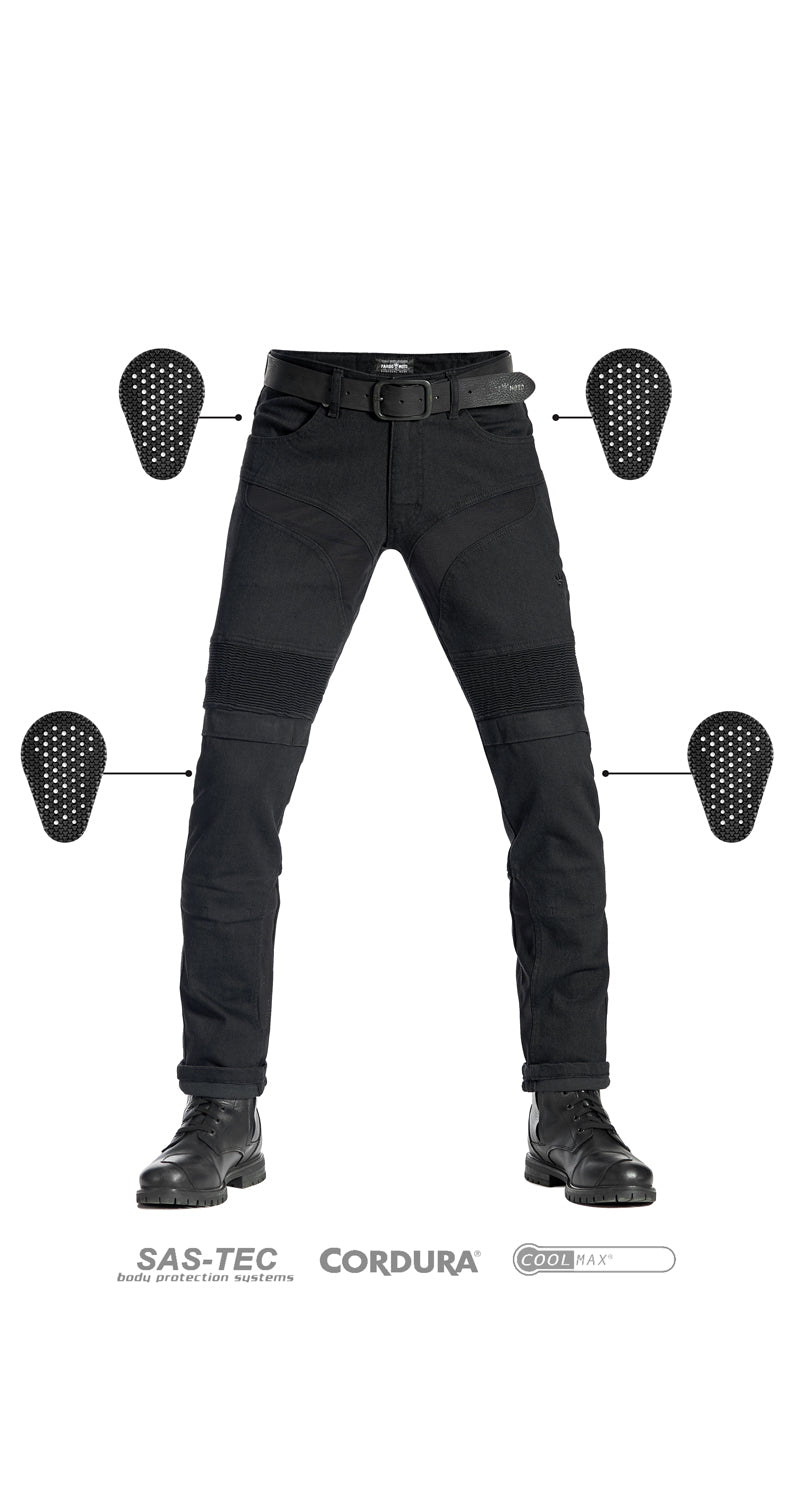 Pando Moto KarlDo Slim Men's Jean - Black - Salt Flats Clothing