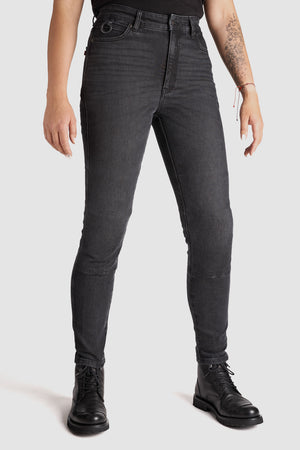 Pando Moto Kaya Ladies Slim Jean - Grey - Salt Flats Clothing