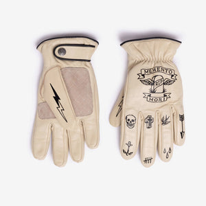 MacLeod Motor Co Memento Mori Gloves - Cream - Salt Flats Clothing