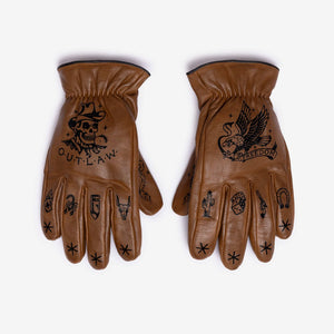 MacLeod Motor Co Outlaw Gloves - Brown - Salt Flats Clothing