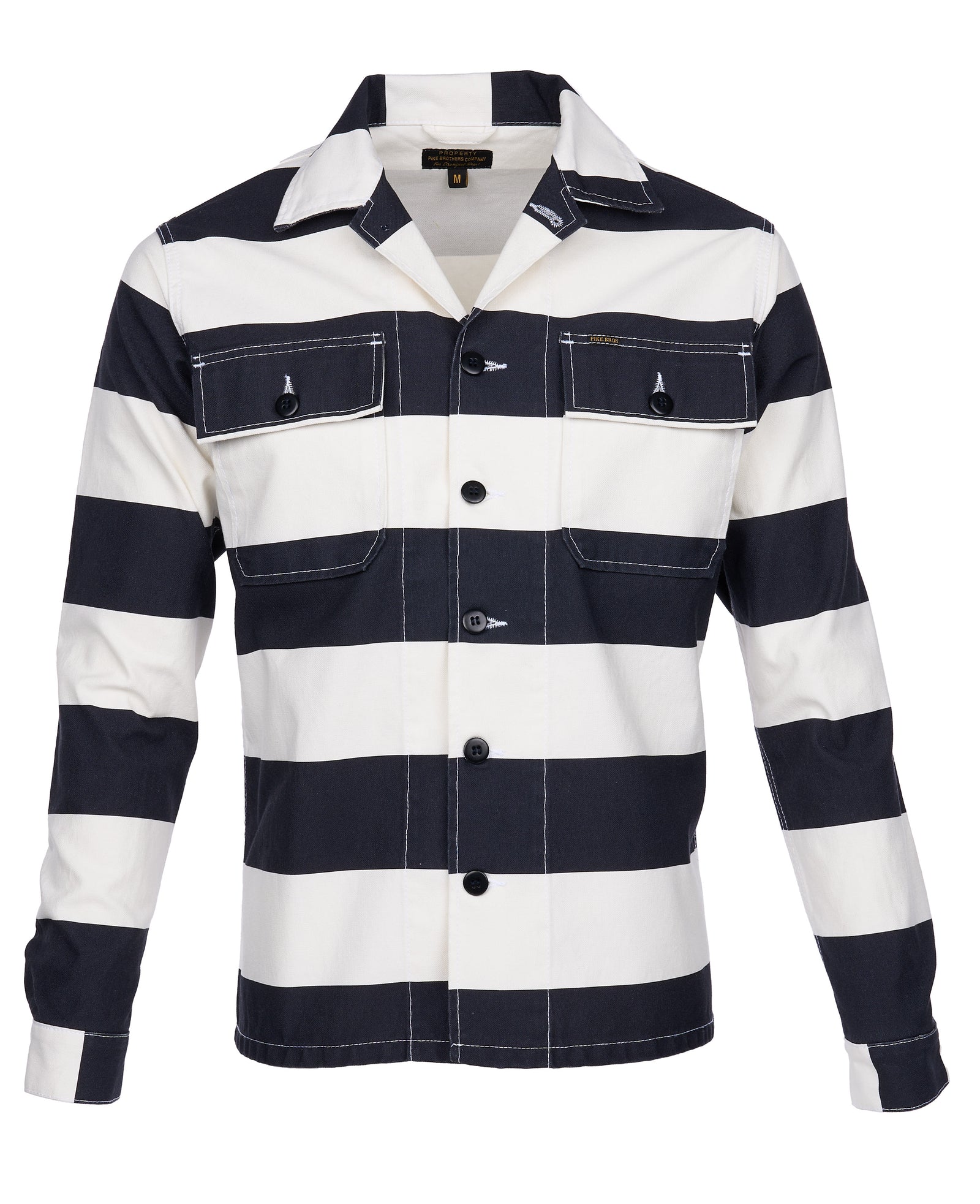 Pike Brothers 1962 OG-107 Alcatraz Men's Shirt - White - Salt Flats Clothing