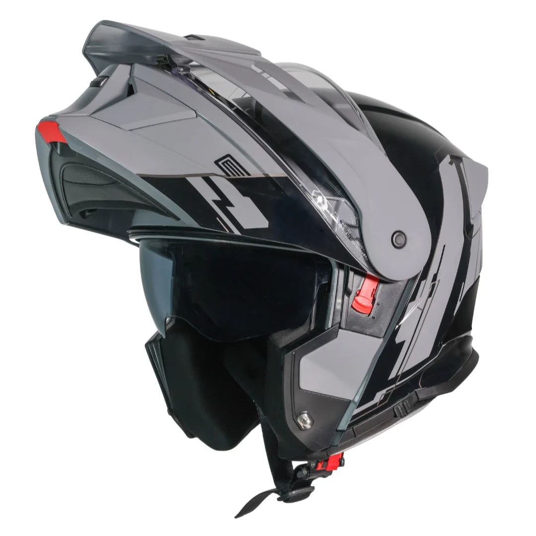 Origine Adventure 22.06 Full Face Flip Helmet - Cyborg Grey Black - Salt Flats Clothing