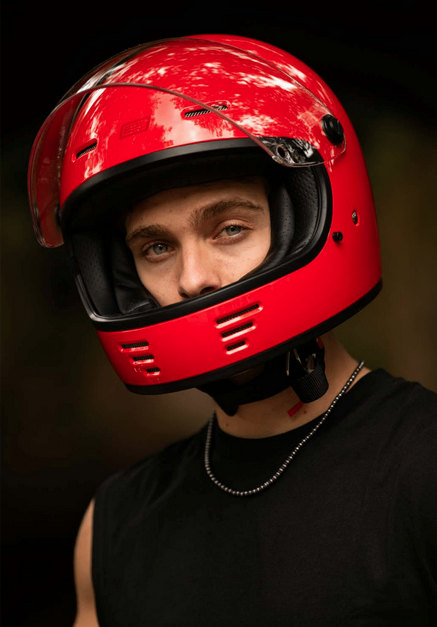 Origine Omega 22.06 Full Face Helmet - Gloss Red - Salt Flats Clothing