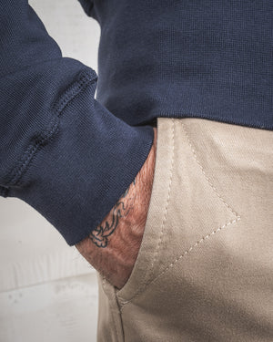 Pike Brothers 1945 Logo Sweater - Navy - Salt Flats Clothing