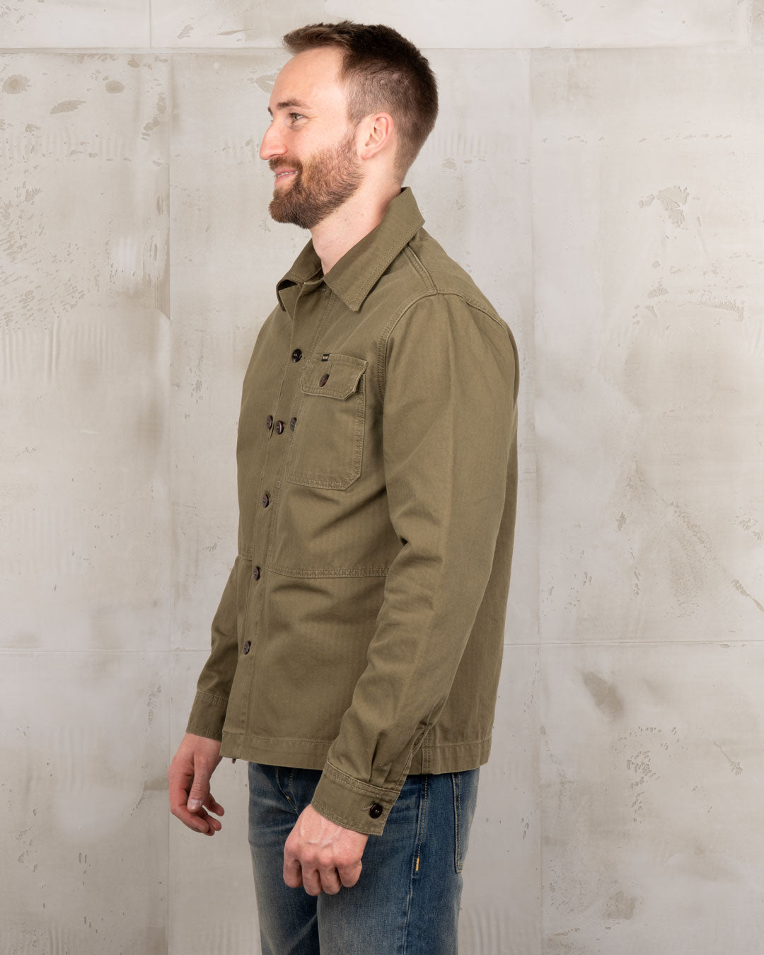 Pike Brothers 1967 Utility Shirt HBT - Olive - Salt Flats Clothing