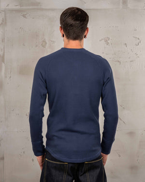 Pike Brothers 1936 Waffle Long Sleave Top - Shadow Blue - Salt Flats Clothing