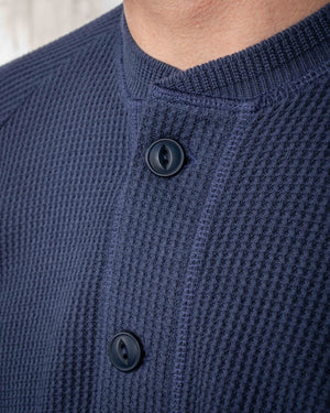 Pike Brothers 1936 Waffle Long Sleave Top - Shadow Blue - Salt Flats Clothing