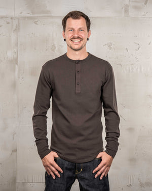 Pike Brothers 1954 Utility Long Sleeve T'Shirt - Coffee - Salt Flats Clothing