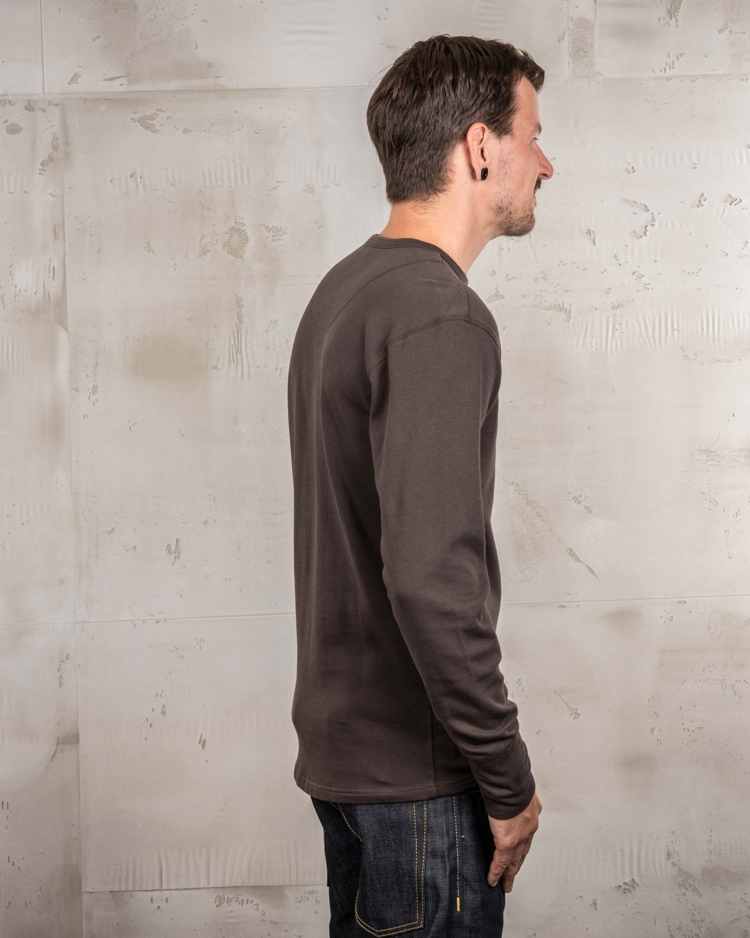Pike Brothers 1954 Utility Long Sleeve T'Shirt - Coffee - Salt Flats Clothing