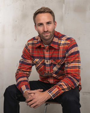 Pike Brothers 1943 CPO Barrow Shirt - Red - Salt Flats Clothing