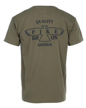 Pike Brothers 1969 Sports Men's T'Shirt Eagle - Olive - Salt Flats Clothing