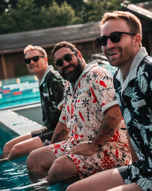 Pike Brothers 1961 Cabana Shirt - Entrega Blue - Salt Flats Clothing